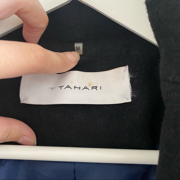 Elie Tahari Marla Wool Blend Convertible Wrap Coat Black Blogger Favorite - Picture 10 of 11